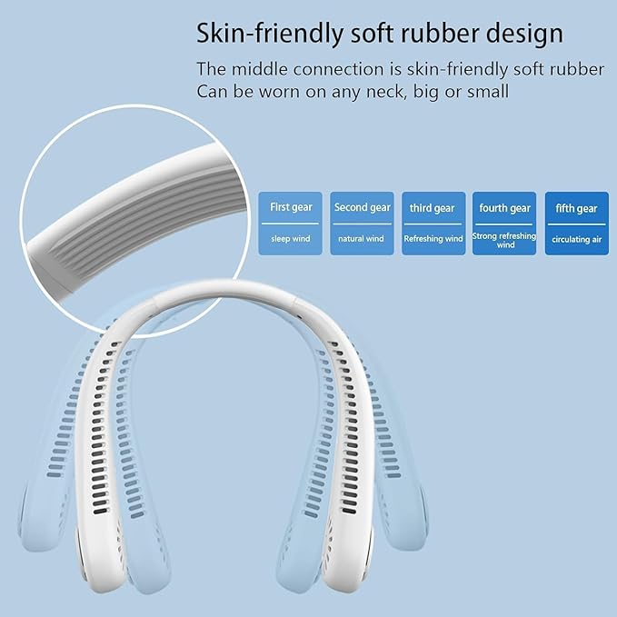 Rechargeable Neck Fan Stay Cool Anytime, Anywhere – With the Bladeless Neck Fan