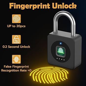 🔐 Golden Fox – Smart Fingerprint Padlock