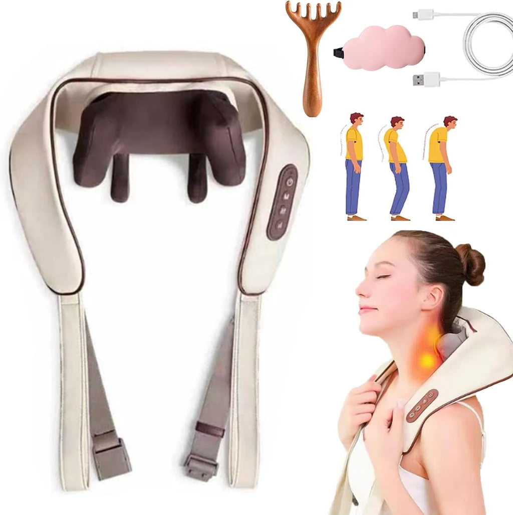 Neck and Shoulder Massager with Heat & Dual Speed (2000mAh)