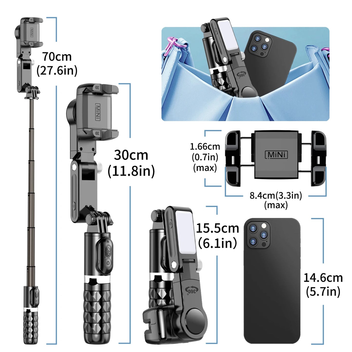 🎥 Smart Handheld Gimbal – Capture Like a Pro, Anywhere!