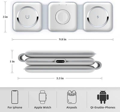 ⚡ 3-in-1 Wireless Charging Pad – Power Simplified