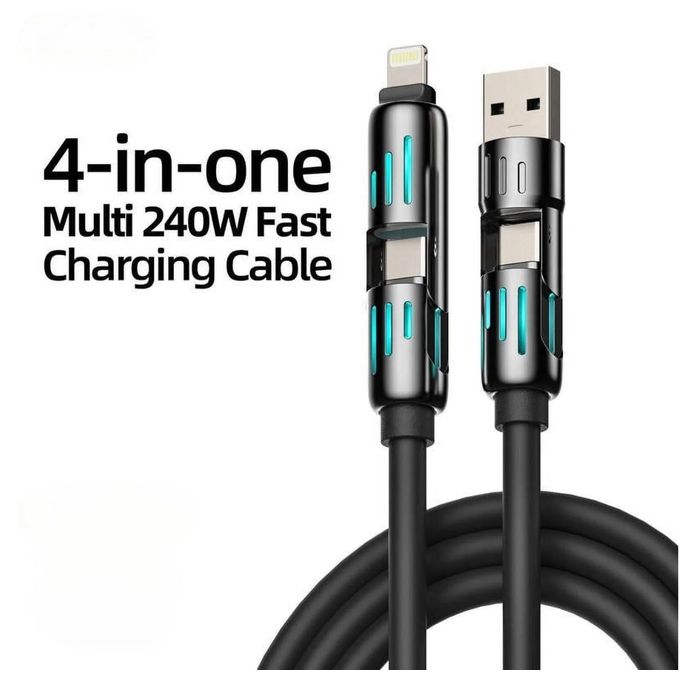 4-in-1 Multi USB Charging Cable – One Cable, All Devices