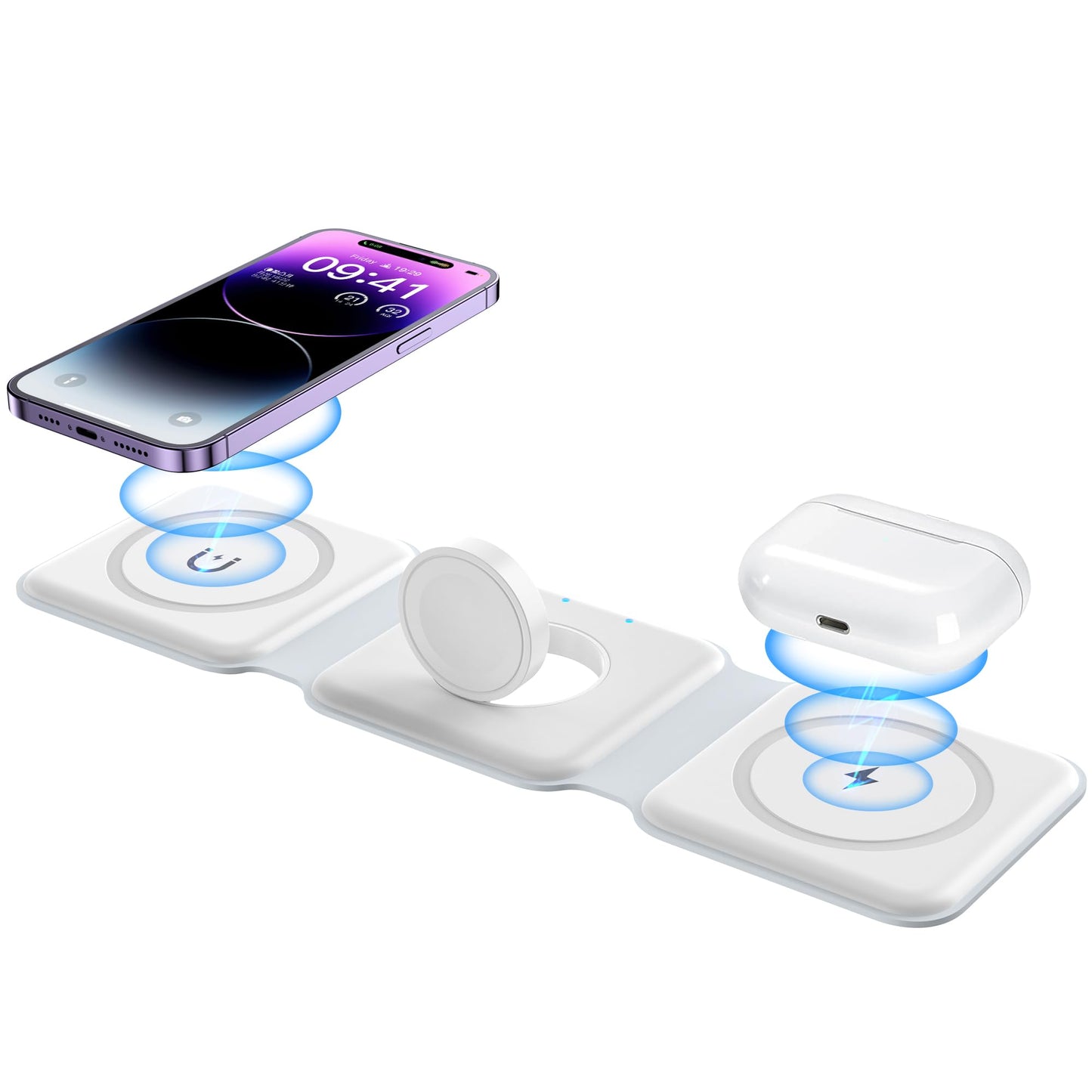 ⚡ 3-in-1 Wireless Charging Pad – Power Simplified
