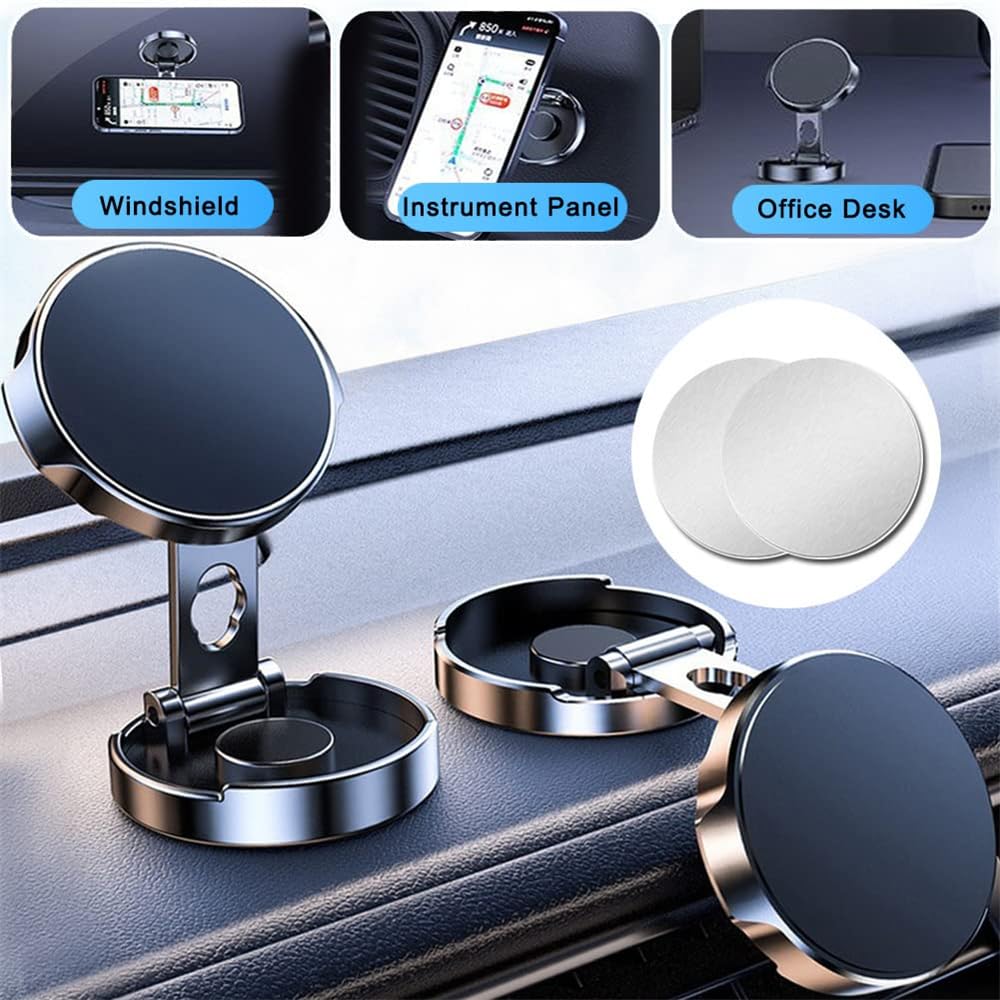 🔩 Strong Magnetic Rotation Car Phone Holder – Ultimate Grip & Flexibility on the Go! 🚗📱