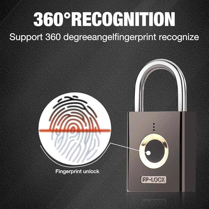 🔐 Golden Fox – Smart Fingerprint Padlock