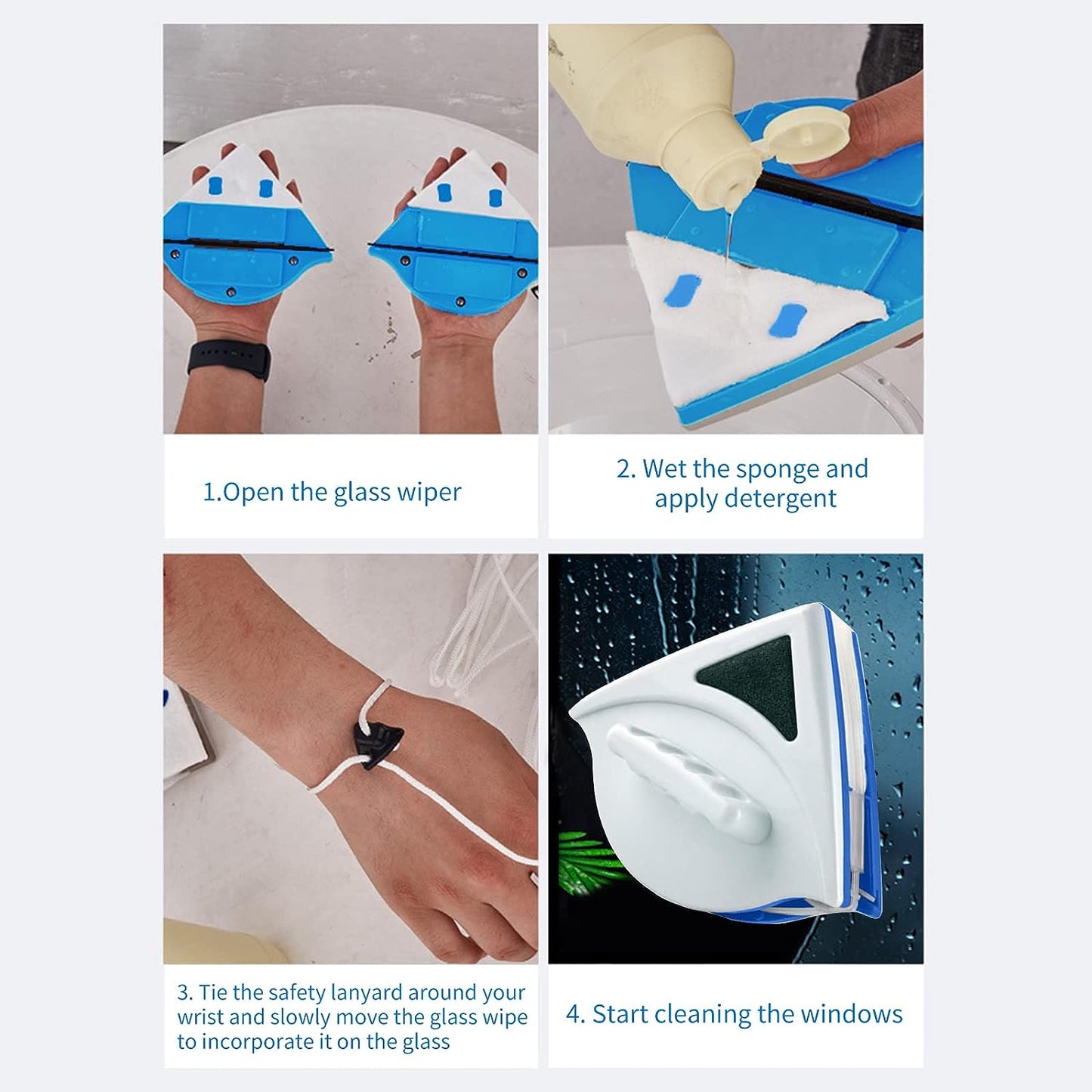 Doublefaced Magnetic Glass Cleaner – Streak-Free Shine Inside & Out!
