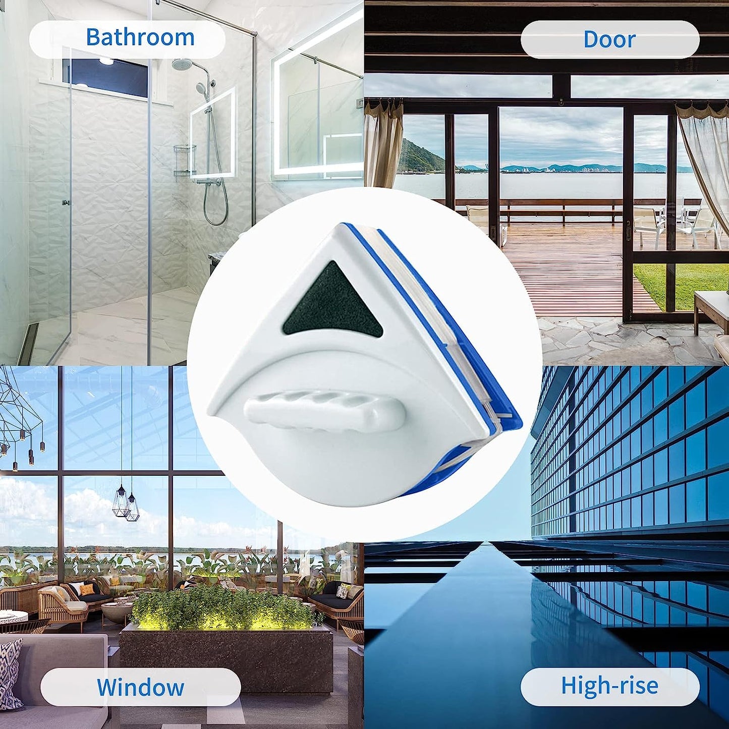 Doublefaced Magnetic Glass Cleaner – Streak-Free Shine Inside & Out!