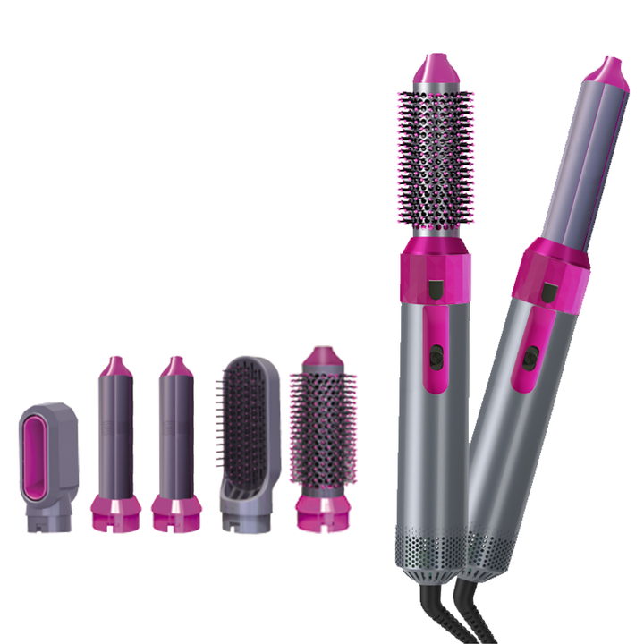 💁♀️ 5-in-1 Hot Hair Brush – Style, Dry, and Shine in One Go! ✨