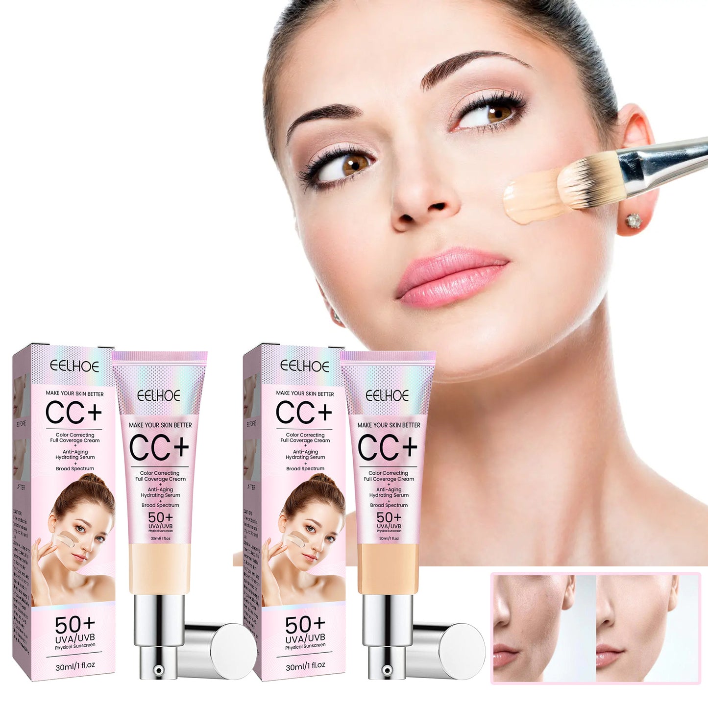 🌸 Eelhoe CC+ Cream – Flawless Coverage & Skincare in One