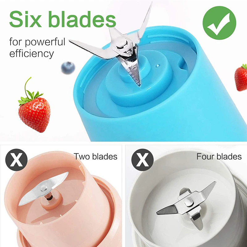 🔋 Portable Juicer Blender – Fresh Juice Anytime, Anywhere! 🍓🍍🍊