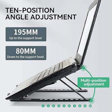 Adjustable Aluminum Laptop Stand – Ergonomic, Foldable & Built to Last