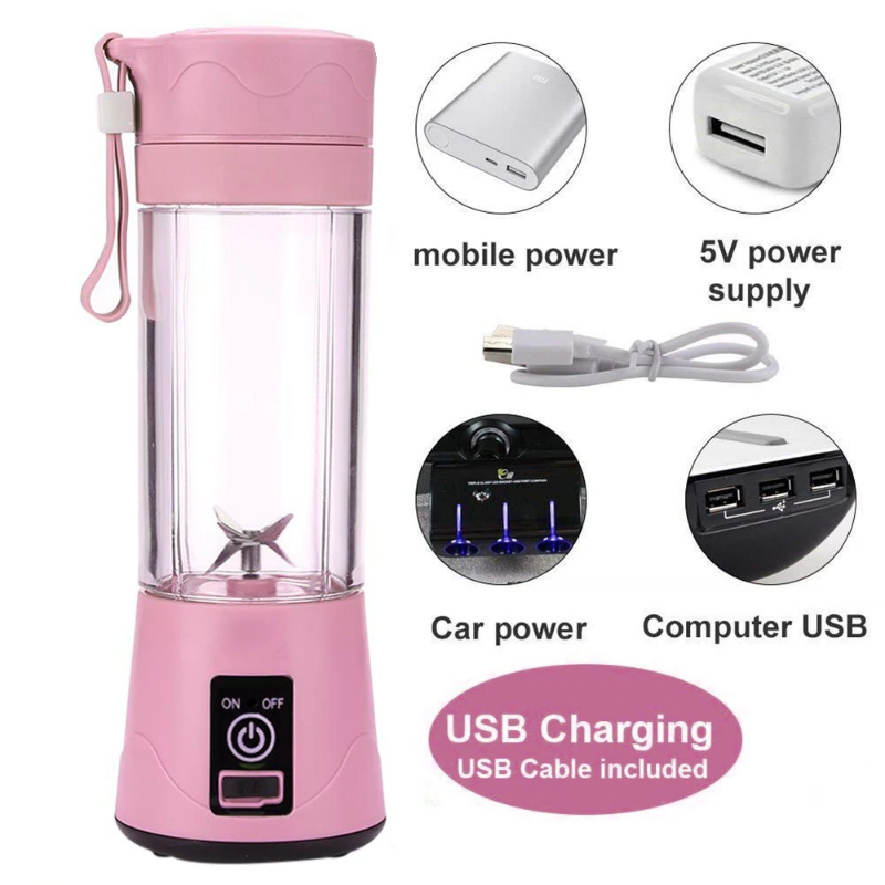 🔋 Portable Juicer Blender – Fresh Juice Anytime, Anywhere! 🍓🍍🍊
