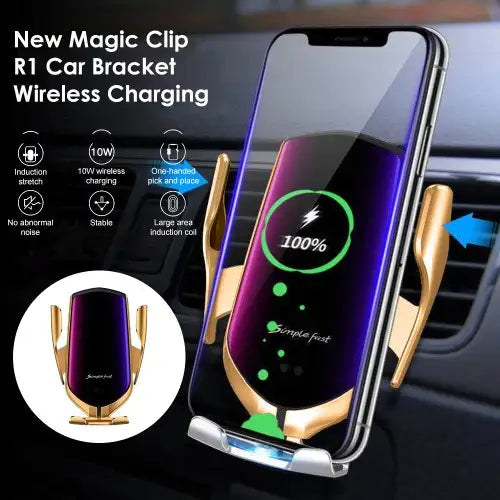 Magic Clip R1 Automatic Car Mobile Phone Holder Wireless Charger