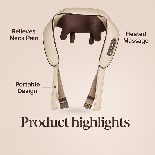Neck and Shoulder Massager with Heat & Dual Speed (2000mAh)