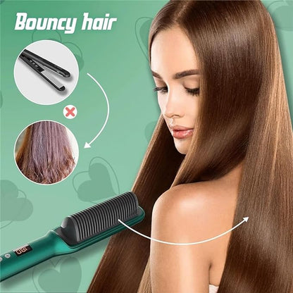 💁‍♀️✨ Hair Straightener Comb – Smooth, Sleek Hair in Minutes! 🔥🌟