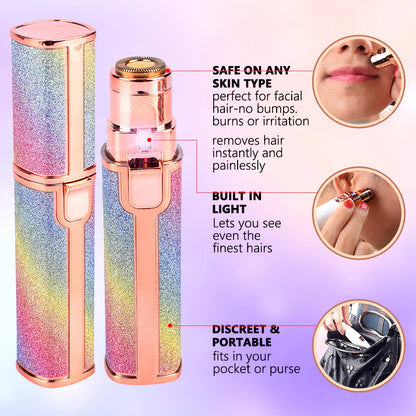 🌸 2-in-1 Eyebrow & Facial Hair Remover – Gentle, Fast & Effective