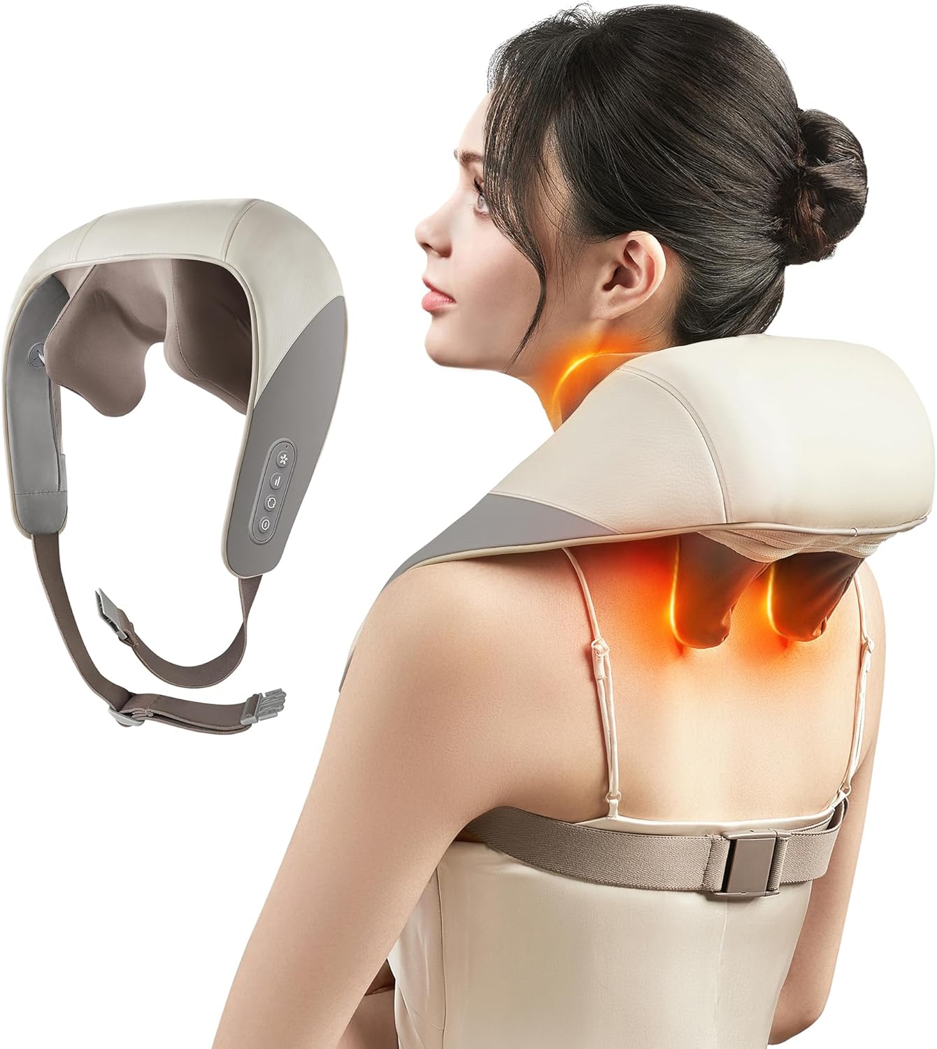 Neck and Shoulder Massager with Heat & Dual Speed (2000mAh)