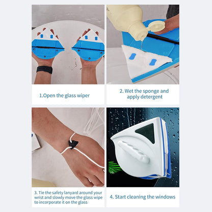 Doublefaced Magnetic Glass Cleaner – Streak-Free Shine Inside & Out!