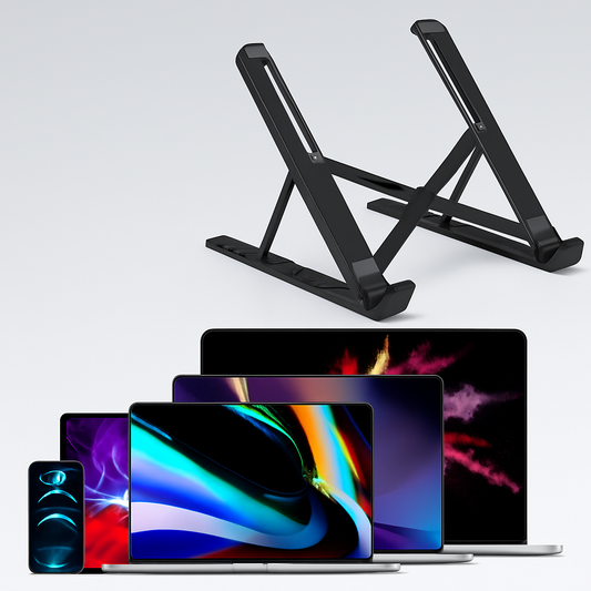 Adjustable Aluminum Laptop Stand – Ergonomic, Foldable & Built to Last