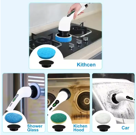 8 in 1  Electric Cleaning Brush – Powerful, Effortless & Versatile Cleaning 🧼