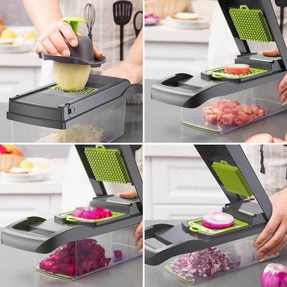 🥗 Ultimate 8-in-1 Vegetable Cutter, Chopper & Slicer – Fast, Easy & Safe Prep