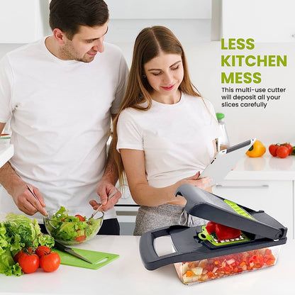 🥗 Ultimate 8-in-1 Vegetable Cutter, Chopper & Slicer – Fast, Easy & Safe Prep